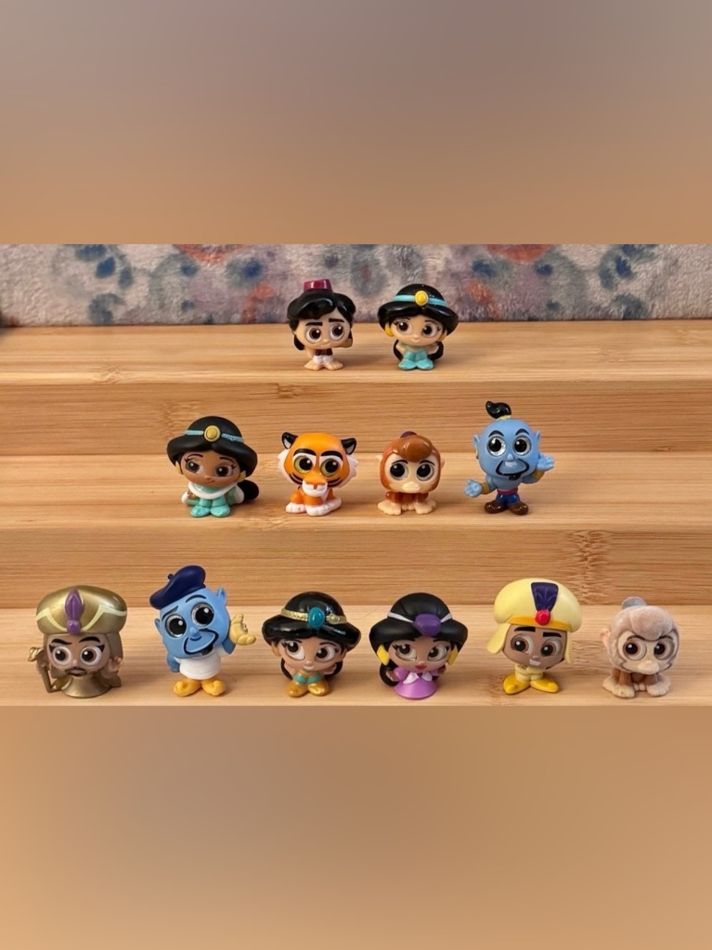 Disney Doorables ALADDIN Mixed Series Lot of 12 FLOCKED ABU